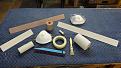 80grit sandpaper for rough and 220 and 320 for finish.