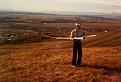 Aquila ready for flight, cochrane hill , Alberta Canada 1979