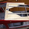 Plywood triangles were added to reinforce the tow release mount. Additional balsa wood was added around the tow release area to help anchor the covering.