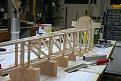 Top and bottom trusses are glued up along with former I.